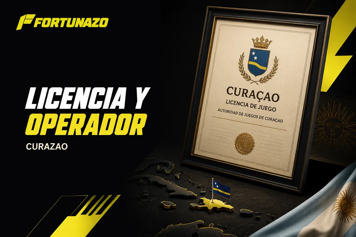 Licencia internacional de Curazao junto a mapa caribeño