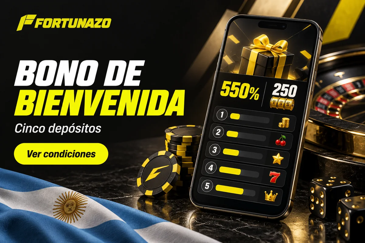 Oferta de bienvenida dividida en cinco depósitos
