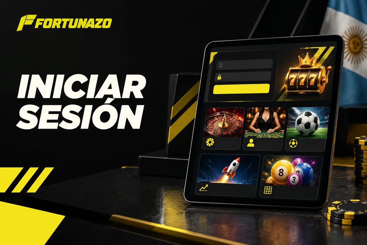 Tablet con acceso y catálogo simulado de juegos